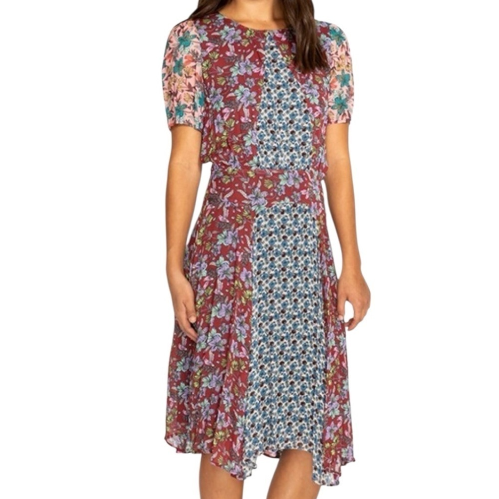 Like New Johnny Was JADE Sonny Dress Multi Pattern Floral Small Retail $345.00